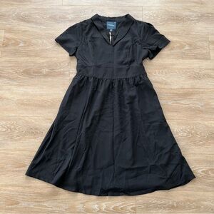 NWT ModCloth black v-neck A-line dress